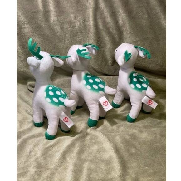 Ty Beanie Boos Collection Set of (3) Peppermint Christmas Reindeer (2017) - Picture 2 of 6